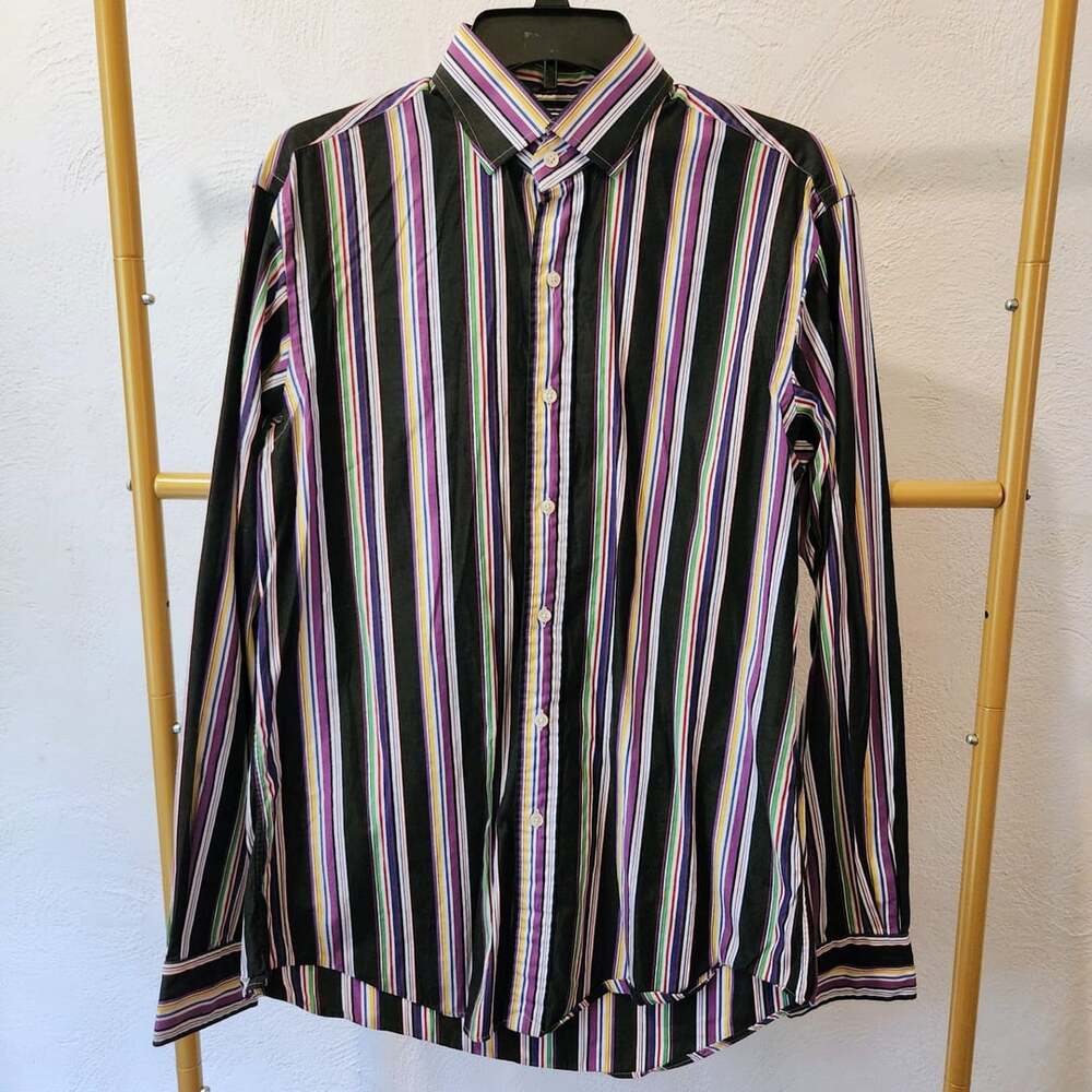 Polo Ralph Lauren Regent Striped Shirt Size 16/L Multicolor Long Sleeve